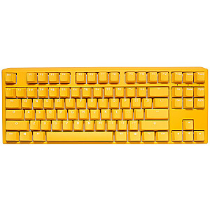 Ducky One 3 Yellow TKL žaidimų klaviatūra, RGB LED – MX-Clear (JAV)