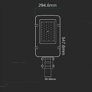 LED gatvės lempa V-TAC VT-100ST 50W SAMSUNG CHIP 4000K 10000lm (Prekė 215291) Pilka