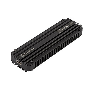 SilverStone MS12 M.2 SSD dėklas, USB 3.2 - juodas