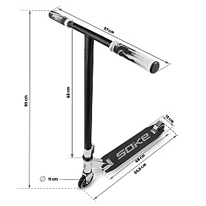 SOKE EVO street серебристый трюковый самокат