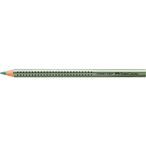 Spalvotas pieštukas Faber-Castell Jumbo Grip žalias metalinis