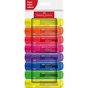 Набор текстовых маркеров Faber-Castell 46, очень яркие цвета, 8 цветов.