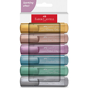 Набор текстовых маркеров Faber-Castell 46 металлик, 6 цветов