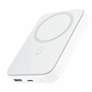 Joyroom Universal JR-W020 Мини-магнитный беспроводной блок питания 20 Вт, 10000 мАч, белый, с кабелем USB-Type-C, 0,25 м, белый