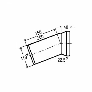 Крючок для подключения унитаза 22,5', белый