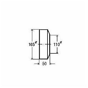 Розетка для унитаза 110х165х50, белая