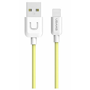 USAMS Apple US-SJ097 U-Turn Durable TPE Универсальный кабель Lightning/USB для передачи данных и быстрого зарядного устройства, 2 А, 1 м, желтый