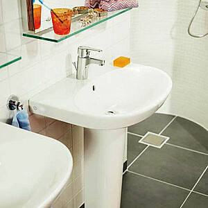 Nedidelį praustuvą Nautic 5550 galima surinkti naudojant 50 cm varžtus / laikiklį.