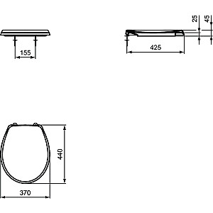 Tualeto sėdynė Ideal Standard Contour 21