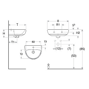 Geberit Selnova kriauklė 50x41cm