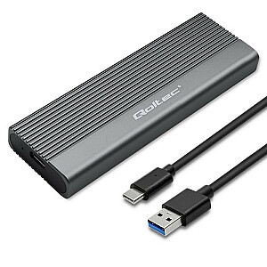 Būstas | M.2 SSD lizdas | SATA | NGFF | USB-C | Super greitis 6Gbps | 2 TB | Pilka