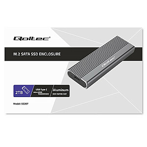 Būstas | M.2 SSD lizdas | SATA | NGFF | USB-C | Super greitis 6Gbps | 2 TB | Pilka