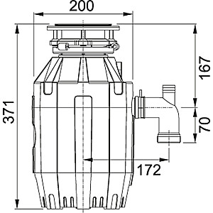 Šiukšlių smulkintuvas TURBO ELITE TE-75, 550W (0,75AG)