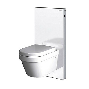 Monolitinis tualeto rėmas, baltas stiklas 101 cm
