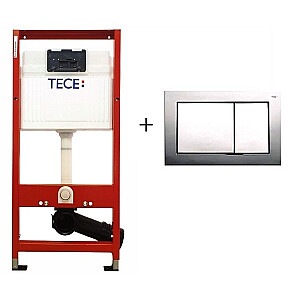 TECEprofil Base tualeto rėmo komplektas, chromuotas nuleidimo mygtukas