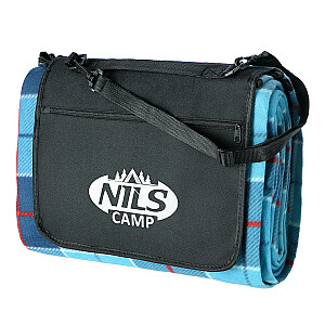 Одеяло для пикника NILS CAMP NC8002 в клетку синее 250 x 200 см