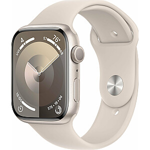 Išmanusis laikrodis Apple Watch 9 41 mm su GPS Starlight Alu Sport S/M Beige (MR8T3QR/A)