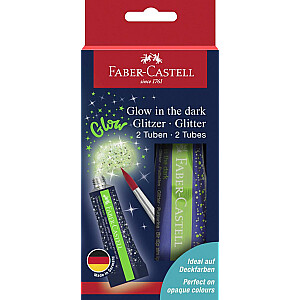 Blizgus gelis Faber-Castell 12ml, 2 vnt., šviečia tamsoje