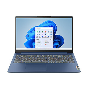 Nešiojamas kompiuteris Lenovo IdeaPad Slim 3 39,6 cm (15,6 colio) Full HD Intel Core i3 N-series i3-N305 8 GB LPDDR5-SDRAM 512 GB SSD Wi-Fi 5 (802.11ac) Windows 11 Home Blue