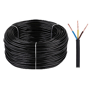 Elektros kabelis OMY 3x0,75 300/300V juodas