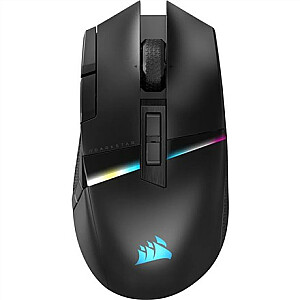 CORSAIR DARKSTAR RGB MMO žaidimų pelė, belaidė, juoda