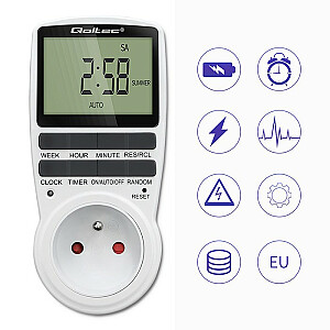 Elektroninis laikmatis PC0628 | 3680 W | 16A | LCD ekranas