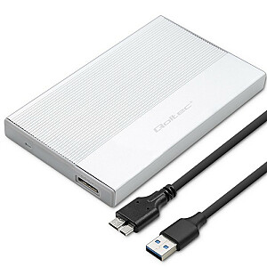 Būstas | 2,5" SSD HDD lizdas | SATA | USB 3.0 | Super greitis 5Gbps | 2 TB | sidabras