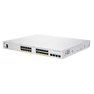 Cisco CBS250-24FP-4X-EU tinklo jungiklis valdomas Gigabit Ethernet L2/L3 (10/100/1000), sidabrinis