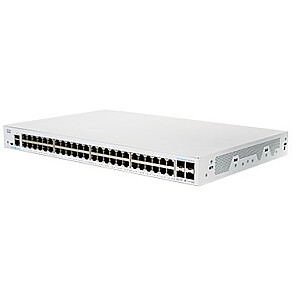 Cisco CBS350-48T-4G-EU tinklo jungiklis valdomas Gigabit Ethernet L2/L3 (10/100/1000), sidabrinis