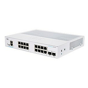 Сетевой коммутатор Cisco CBS350-16T-2G-EU Управляемый Gigabit Ethernet L2/L3 (10/100/1000), серебристый