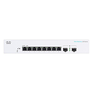 Cisco CBS220-8T-E-2G Управляемый Gigabit Ethernet второго уровня (10/100/1000), 1U, белый