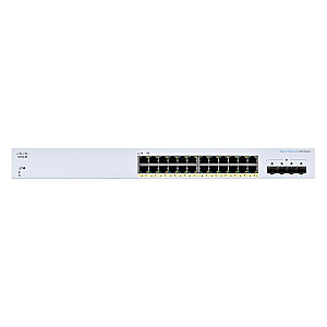 Cisco CBS220-24FP-4G tinklo jungiklis valdomas L2 Gigabit Ethernet (10/100/1000) Maitinimas per Ethernet (PoE) Balta