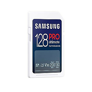 Samsung PRO Ultimate SDXC 128 ГБ UHS-I U3 [запись 130 МБ/с, чтение 200 МБ/с] с устройством чтения