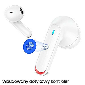 TWS 5.2 NX10 serijos Bluetooth ausinės su dviem mikrofonais, baltos spalvos
