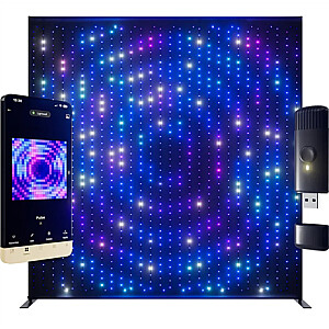 „Twinkly Lightwall Smart LED“ fono sienelė 2,6x2,7 m