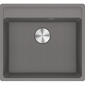 MRG 610-52 Мойка из гранита с ручным клапаном 3 1/2", 560х510мм, серая