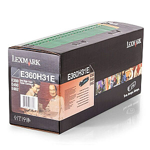 Lexmark E360H31E dažų kasetė 1 vnt. Originalus juodas