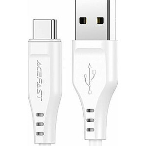 USB kabelis Acefast USB-A į USB-C, 1,2 m, baltas (6974316280873)