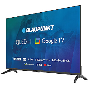 43 colių televizorius Blaupunkt 43QBG7000S 4K Ultra HD QLED, GoogleTV, Dolby Atmos, WiFi 2,4–5 GHz, BT, juodas