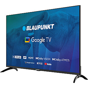 43 colių televizorius Blaupunkt 43UBG6000S 4K Ultra HD LED, GoogleTV, Dolby Atmos, WiFi 2,4–5 GHz, BT, juoda