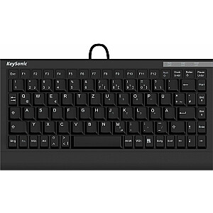 Keysonic ACK-595C+ USB klaviatūra, QWERTZ, vokiška, juoda