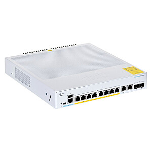 Cisco CBS350-8FP-2G-EU tinklo jungiklis valdomas Gigabit Ethernet L2/L3 (10/100/1000) Sidabras