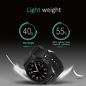 Išmanusis laikrodis išmanusis laikrodis RS100 NanoRS Bluetooth žingsniamatis miego monitorius Širdies ritmo matavimas juodas