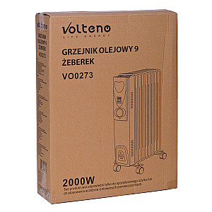 Масляный обогреватель 9 ребер 2000Вт VO0273 Volteno