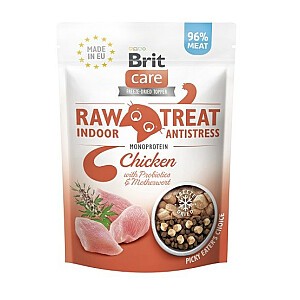 BRIT Care Raw Treat Indoor&Antistress Chicken - лакомство для кошек - 40г