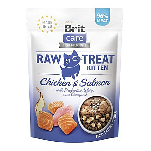 BRIT Care Raw Treat Kitten su vištiena ir lašiša – skanėstas katėms – 40g