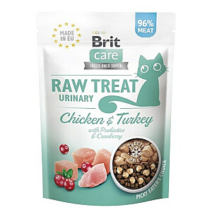 BRIT Care Raw skanėstas su šlapimu vištienos kalakutienos skanėstas katėms – 40g