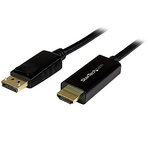 StarTech.com 3 pėdų (1 m) „DisplayPort“ į HDMI kabelis – 4K 30 Hz – „DisplayPort“ į HDMI adapterio kabelis – DP 1.2 monitoriaus adapterio laidas – HDMI – Užrakinamas DP jungtis – pasyvus DP–HDMI kabelis