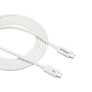 StarTech.com Thunderbolt 3 – 20 Gbps kabelis – 2 m – baltas – suderinamas su Thunderbolt, USB ir DisplayPort