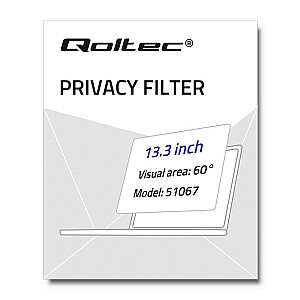 Qoltec 51067 33,8 cm (13,3 colio) ekrano privatumo filtrai